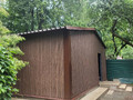 гараж из сэндвич-панелей с двускатной крышей
